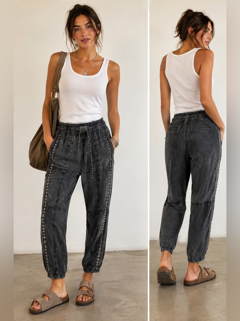 Anthropologie‎ Byron Seamed Soft Utility Joggers Size Small